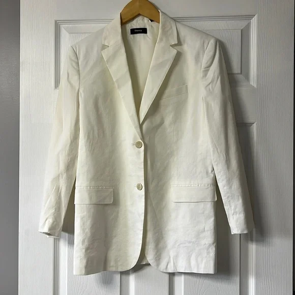 Theory Slightly Off White Blazer - Picture 2 of 14
